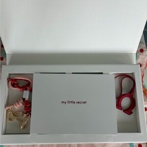 My Little Secrets Red Omega Charm and Paracord Bag Straps